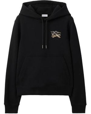 Burberry Crystal Ekd Hoodie - Black