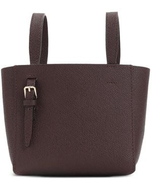 Valextra Mini Sac À Main À Détail De Boucle - Brown