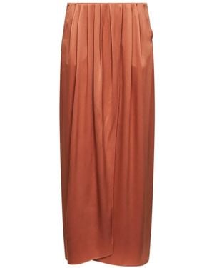 Giorgio Armani Long Silk Wrap Skirt - Orange