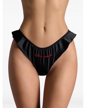 Scandale Bragas Dédicace Bordadas Con Volantes - Negro