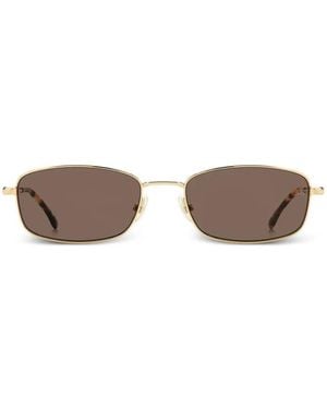 Victoria Beckham Rectangular-Frame Sunglasses - Metallic