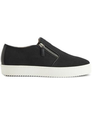 Giuseppe Zanotti Gz-Cobe Logo-Plaque Trainers - Black