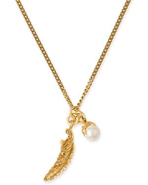 Emanuele Bicocchi Piuma Pearl Necklace - Metallic