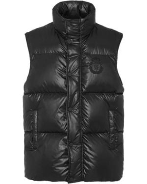 Billionaire Logo-Embroidered Padded Gilet - Black