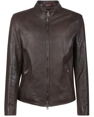 Stewart Zip-Fastening Leather Jacket - Black