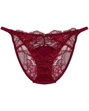Fleur Of England レーストリム ショーツ - レッド