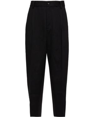 CROQUIS Tapered Twill Pants - Black