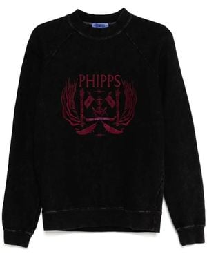 Stain Shade Logo-Embroidered Sweatshirt - Black
