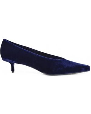 Loulou de Saison Giada Velvet Pumps - Blue
