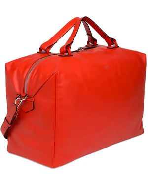 Lancel Neo Pop Leather Travel Bag - Red