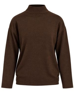 Vince High-Neck Wool Sweater - Brown