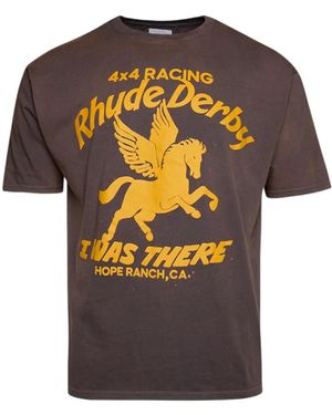 Rhude Derby Logo-Print T-Shirt - Orange