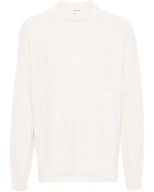 Atomo Factory Patterned-Jacquard Jumper - White