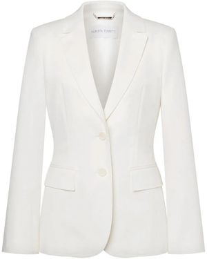 Alberta Ferretti Single-Breasted Blazer - White