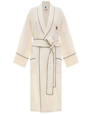 Sleeper Paros Piped Robe - Natural