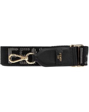 Fendi Taschenriemen Mit Logo-Jacquard - Weiß