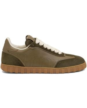 Ami Paris Cowhide Leather Step Trainers - Green