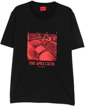 HUGO Graphic-Print T-Shirt - Black