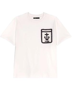Maje Embroidered T-Shirt - White