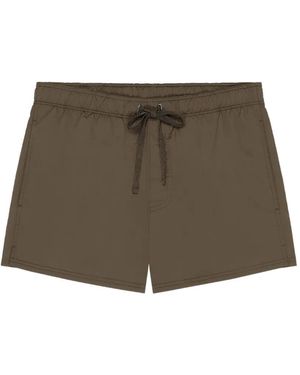 Givenchy Swim Shorts With Paris Embroidery - Brown