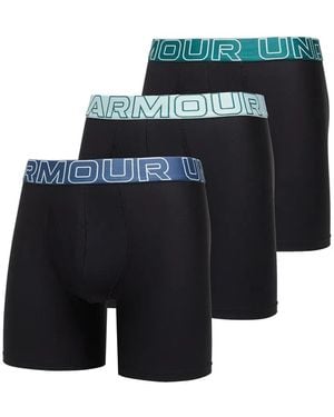 Under Armour Mesh Logo Waistband Boxer Briefs (Set Of Three) - Blue