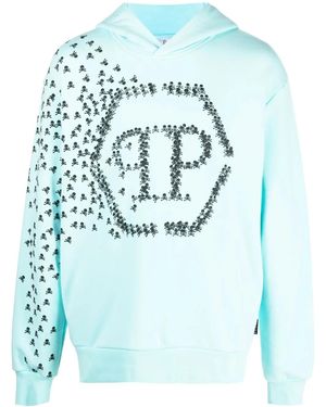 Philipp Plein ロゴ パーカー - ブルー