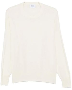 Be You Ribbed-Trim Jumper - White