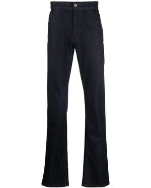 Billionaire Logo-Embroidered Bootcut Jeans - Blue