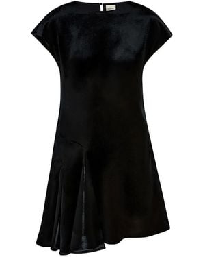 KHAITE Scarla Velvet Mini Dress - Black