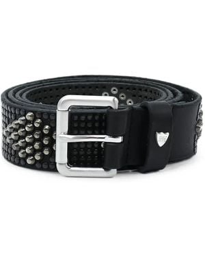 HTC Tory Studded Leather Belt - Black