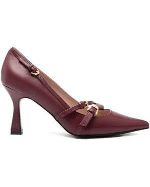 Coccinelle Fernanda Pumps Met Puntige Neus En Gespdetail - Paars