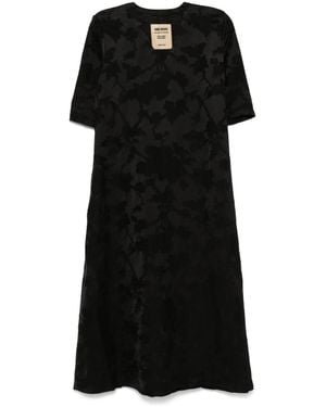 Uma Wang Anthea Wrap Midi Dress - Black