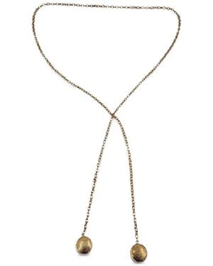 Madison 1980S Vintage Lariat Gürtel Mit Kristallen - Natur