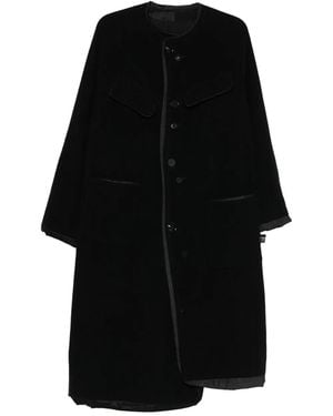 Undercover Buttoned-Trimmed Coat - Black
