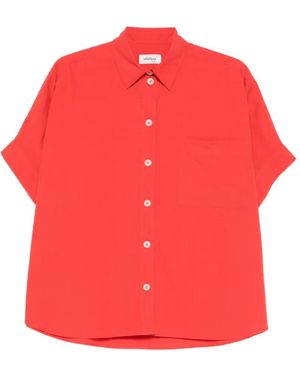 Ottod'Ame Pointed-Collar Pocket Shirt - Red