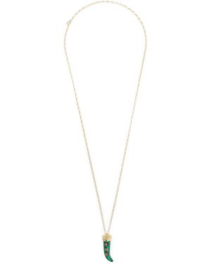 Eshvi Collar Con Malaquita - Blanco