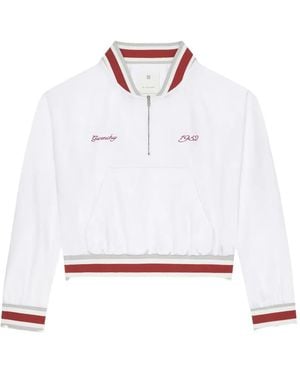 Givenchy Sweat Zippé À Logo Brodé - White