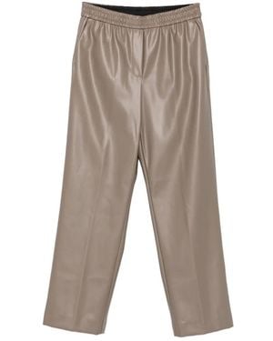 Nude Hose Mit Elastischem Bund - Grau