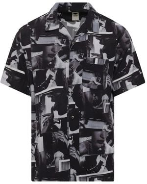 vowels Printed Shirt - Black