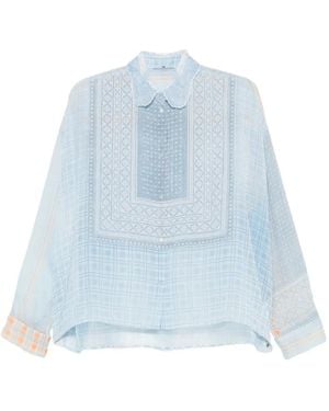 Ermanno Scervino Check-Print Buttoned Shirt - Blue