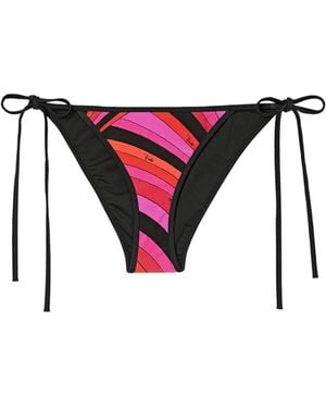 PUCCI Iride-Print Tie-Side Bikini Bottoms - White