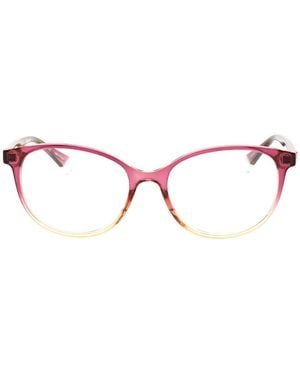Polaroid Oval-Frame Glasses - Pink