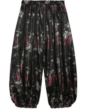 Comme des Garçons Floral-Print Pants - Gray