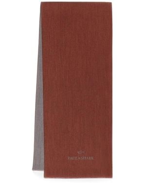 Paul & Shark Jacquard-Knit Scarf - Brown