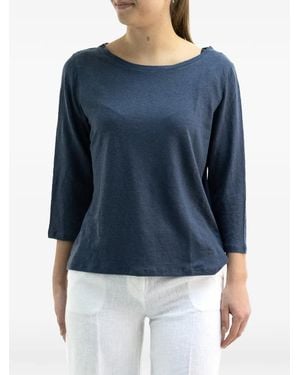 Majestic Filatures Boat Neck Top - Blue