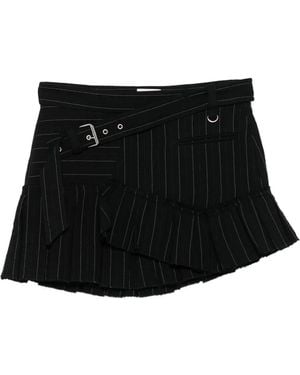 Isabel Marant Pinstriped Miniskirt - Black