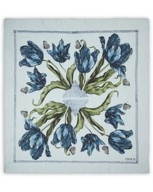 Erdem Schal Mit Tulpenprint - Blau