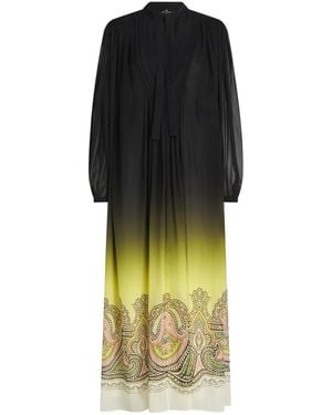Etro Printed Silk Dress - Black