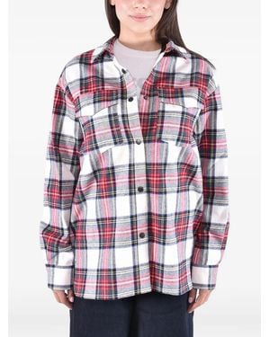 MC2 Saint Barth Snoopy-Print Tartan Flannel Shirt - Red