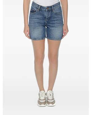 ARMANI EXCHANGE Five-Pocket Denim Shorts - Blue